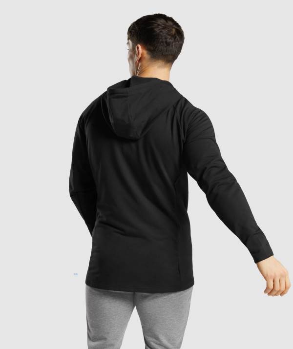 Panske Mikiny S Kapucňou Gymshark Critical Zip Čierne | NJ1209873